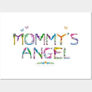 Mommy's Angel - tropical word art Posters and Art